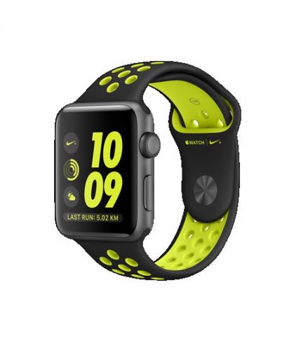42mm Space Gray Aluminum Case with Black/Volt Nike Sport Band