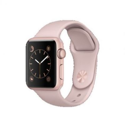 38mm Rose Gold Aluminum Case with Pink Sand Sport Band