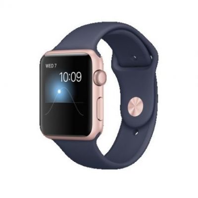 42mm Rose Gold Aluminum Case with Midnight Blue Sport Band