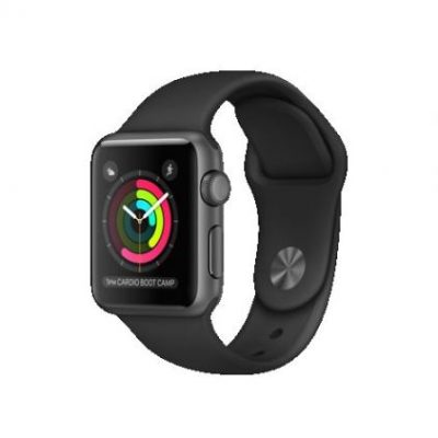 38mm Space Gray Aluminum Case with Black Sport Band
